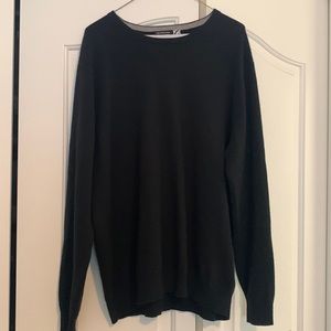 Mens crewneck cashmere sweater black